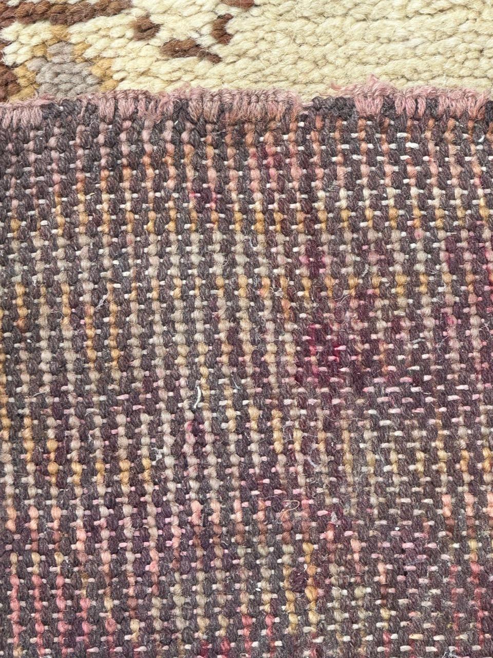 Antique European hand knotted Oushak design Rug For Sale 13