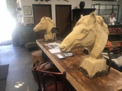 Antique European Stone Horse Sculpture