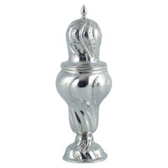 Antique European sugar caster in 830 silver. Neorococo style.