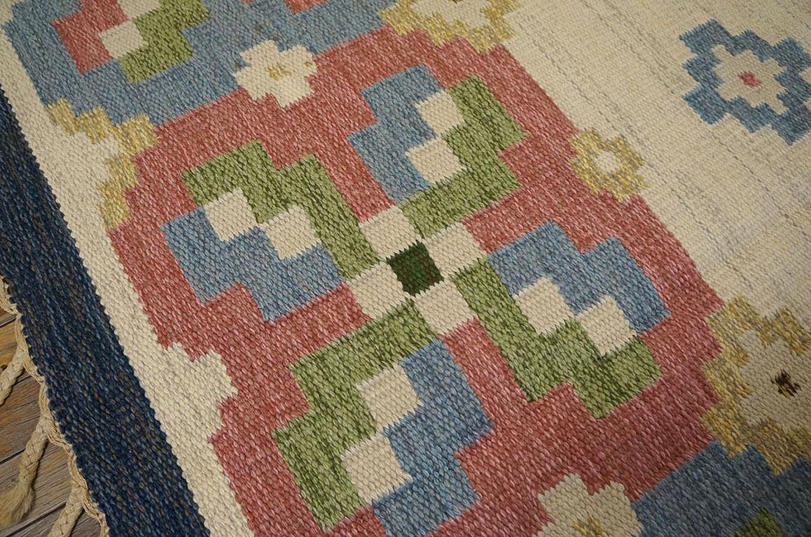 Mid 20th Century Swedish Flat-Weave by Judith Johansson ( 5'9