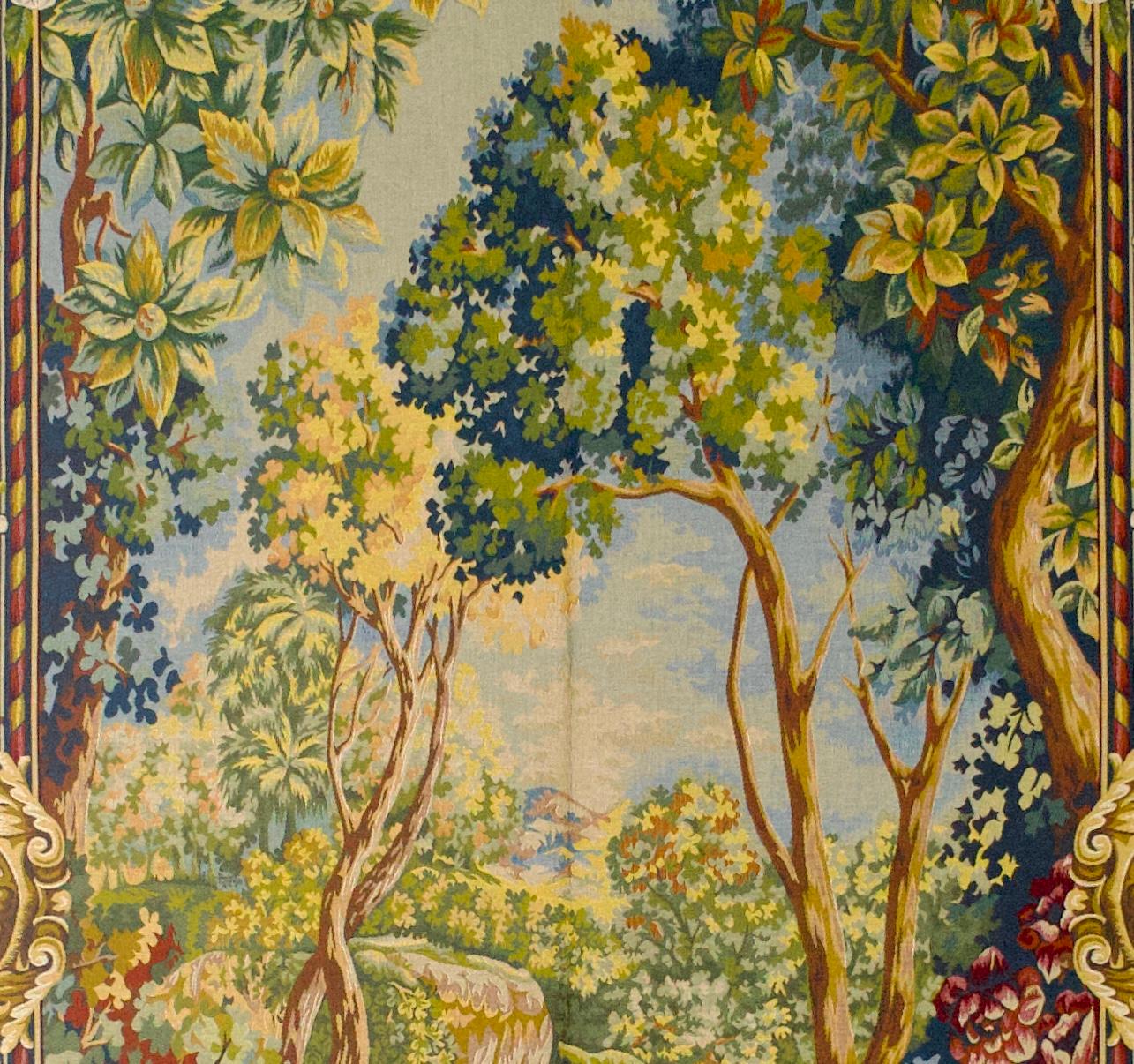 Hand-Knotted Antique European Tapestry 4’10