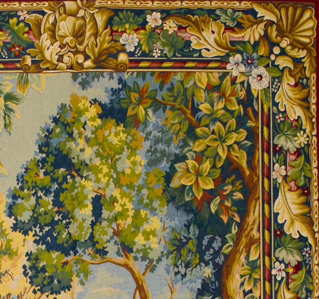 Wool Antique European Tapestry 4’10