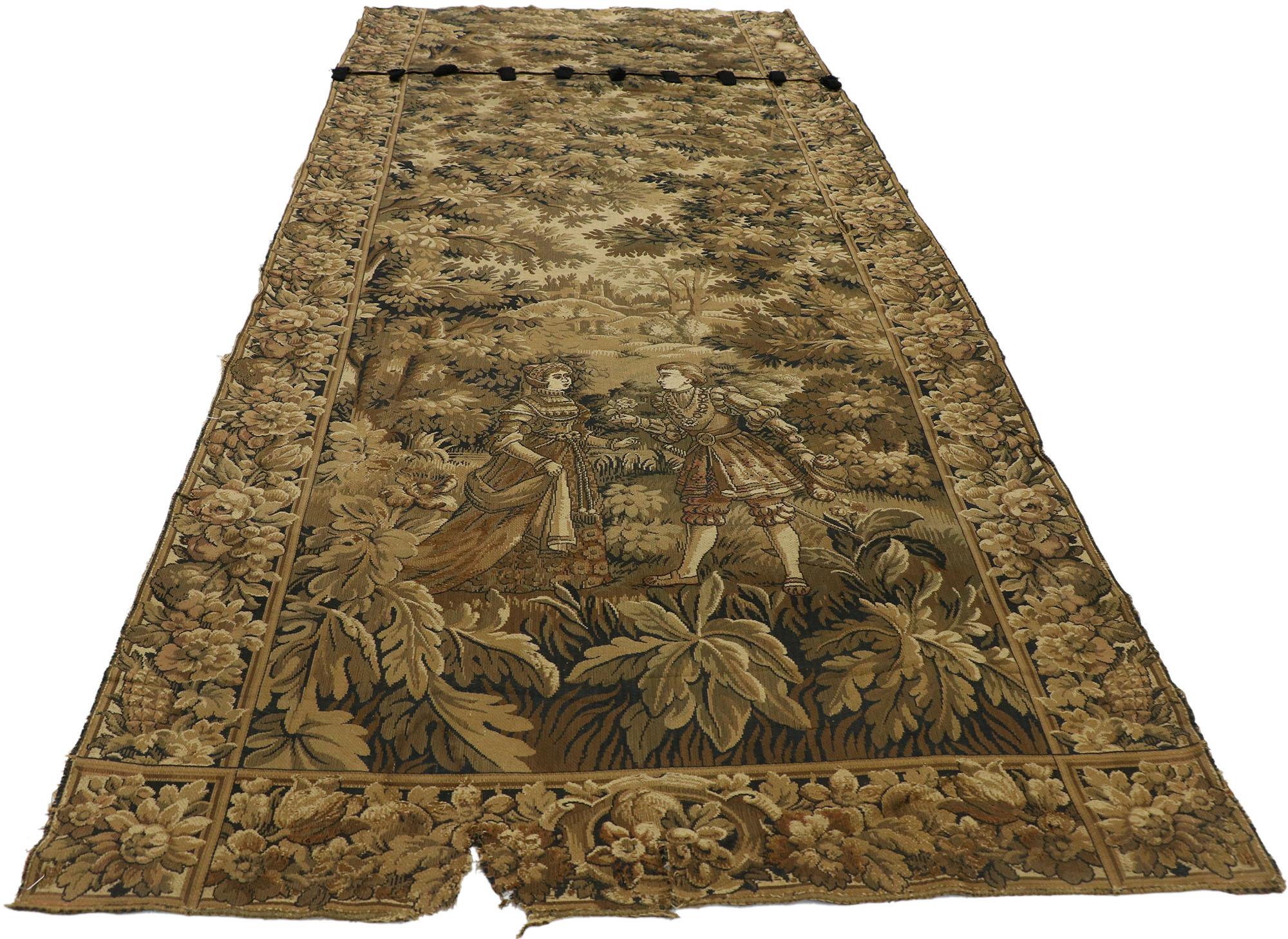 French Antique European Tapestry For Sale