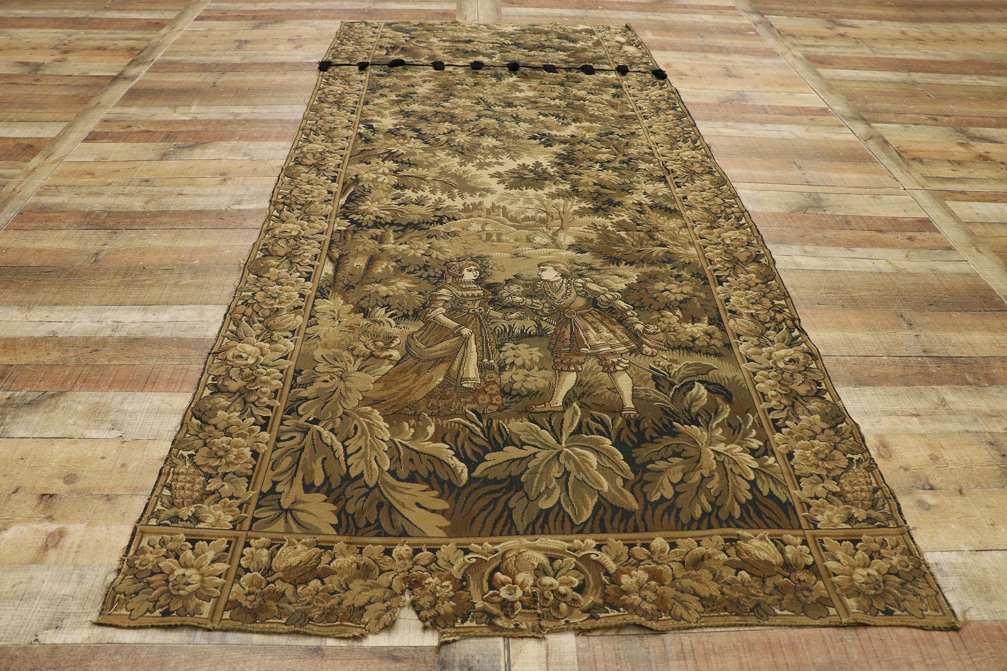 Wool Antique European Tapestry For Sale