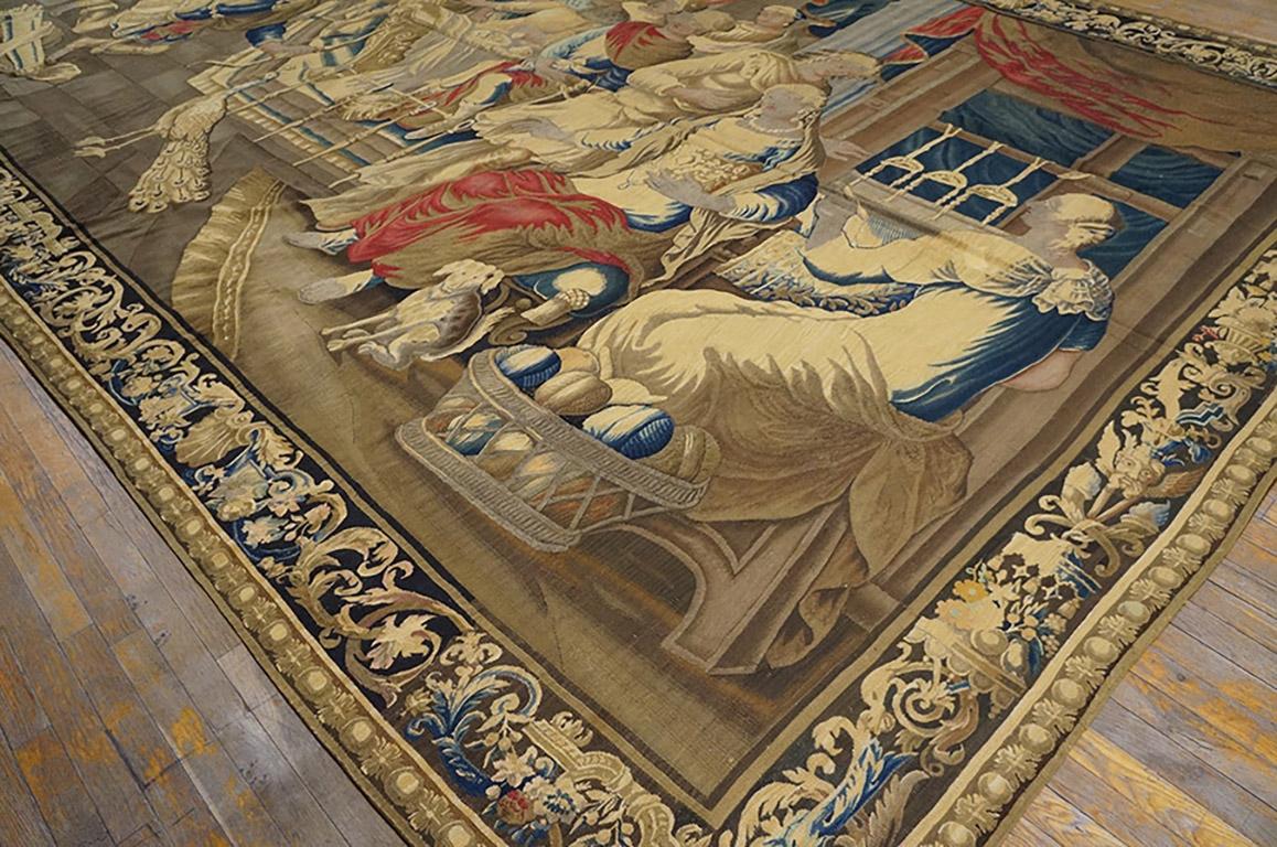 Belgian Mid 17th Century Brussels Tapestry ( 10'6