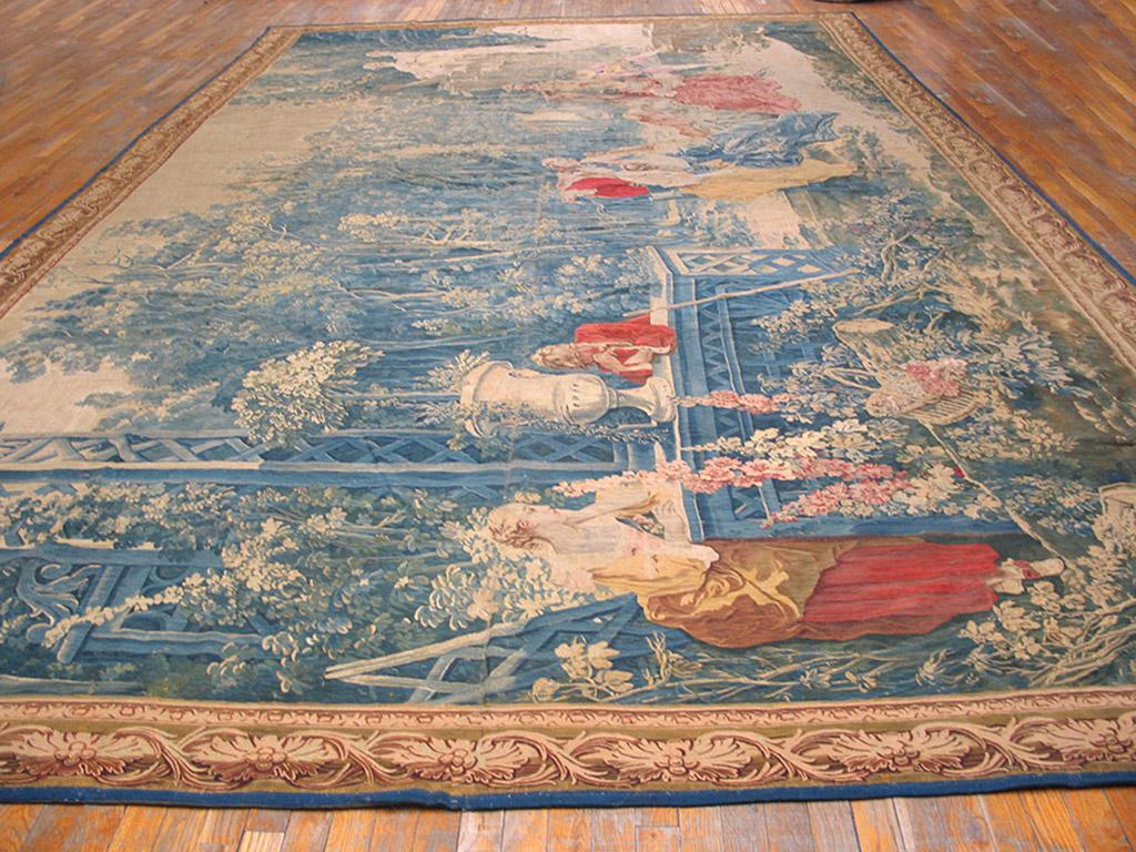 Antique European Tapestry rug, size: 10'6
