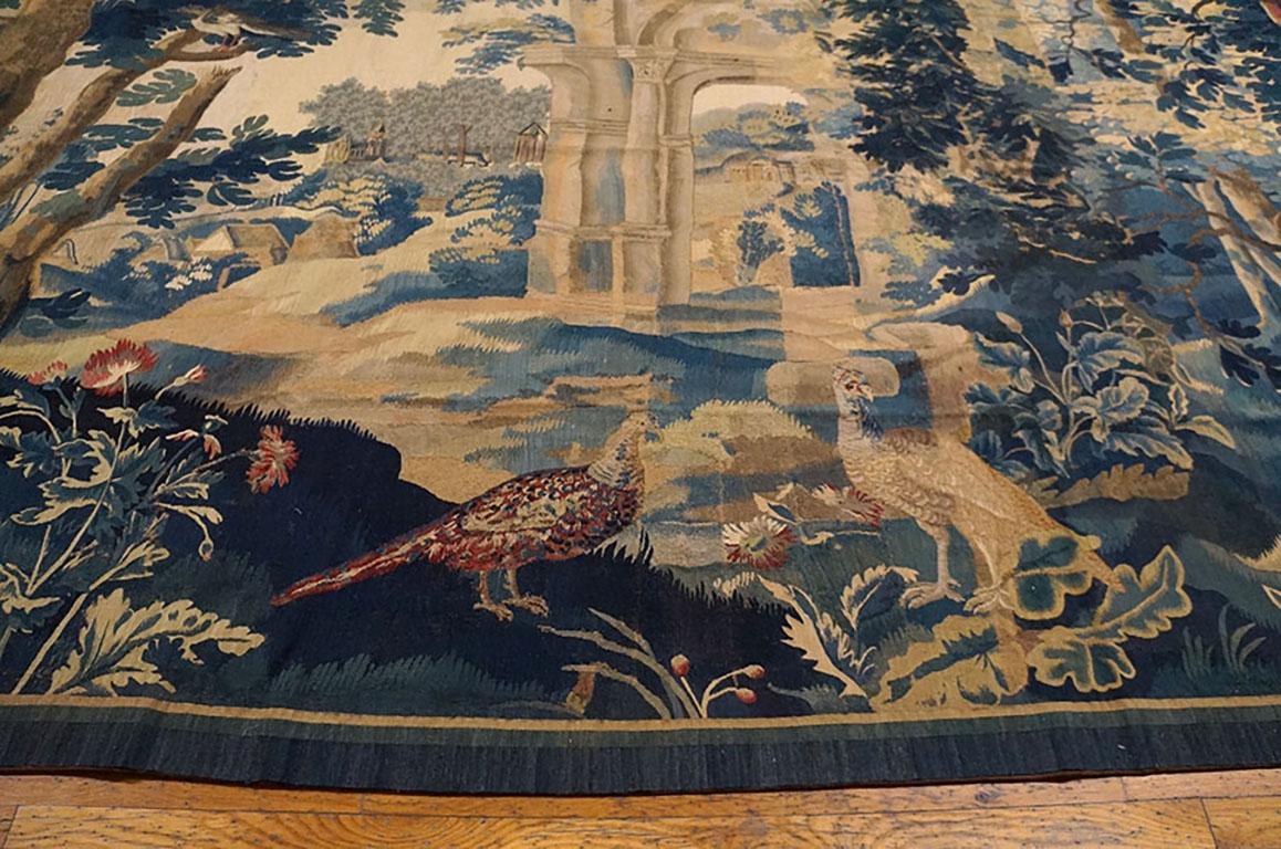 Hand-Woven Late 17th Century French Tapestry ( 10'9
