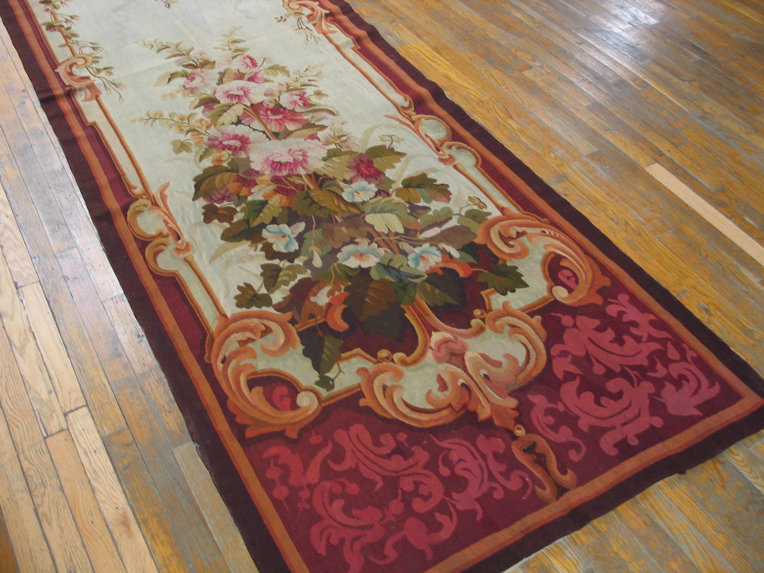 Hand-Woven Antique European Tapestry Rug 3' 9