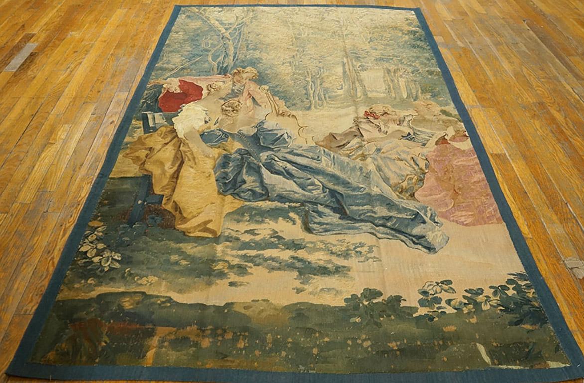 Louis XV Early 18th Century French Tapestry ( 4'9
