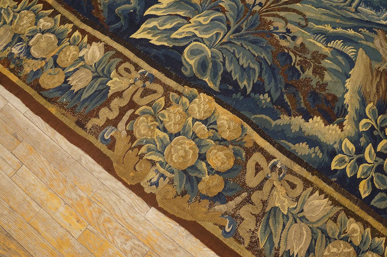 Mid 18th Century Verdure Tapestry ( 9' 6'' x 14' 4''- 290 x 437 cm ) For Sale 5