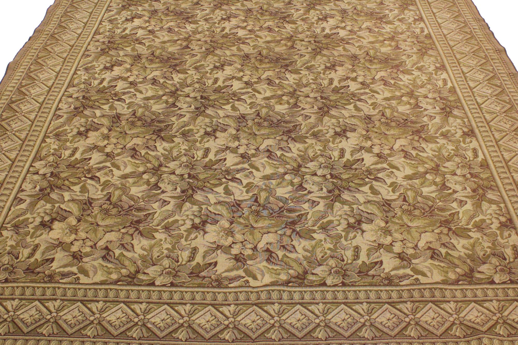 Tapiz europeo antiguo de pared Aubusson en venta