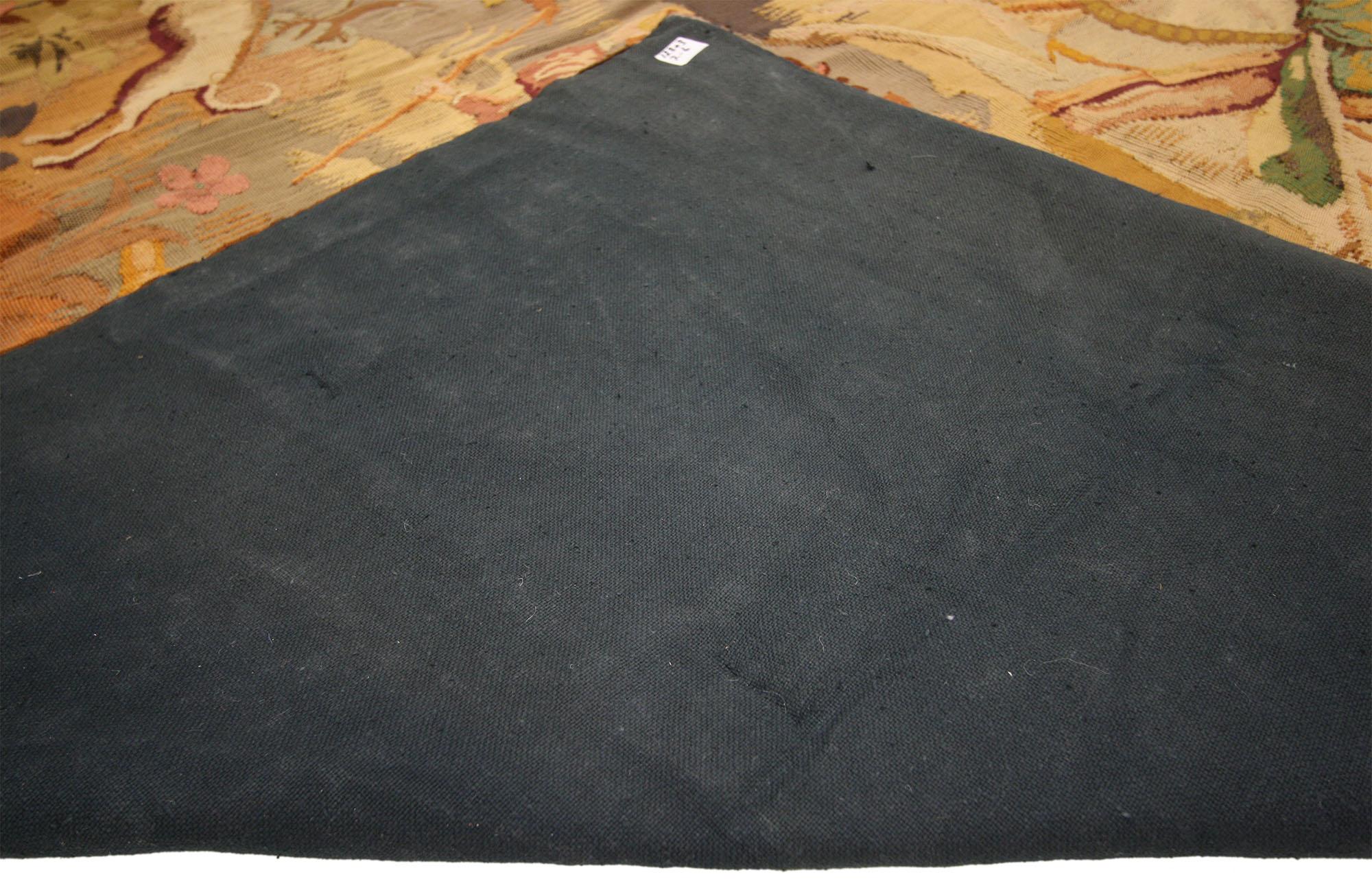 Antique European Tapestry with Medieval Hunting Scene, Antique Wall ...