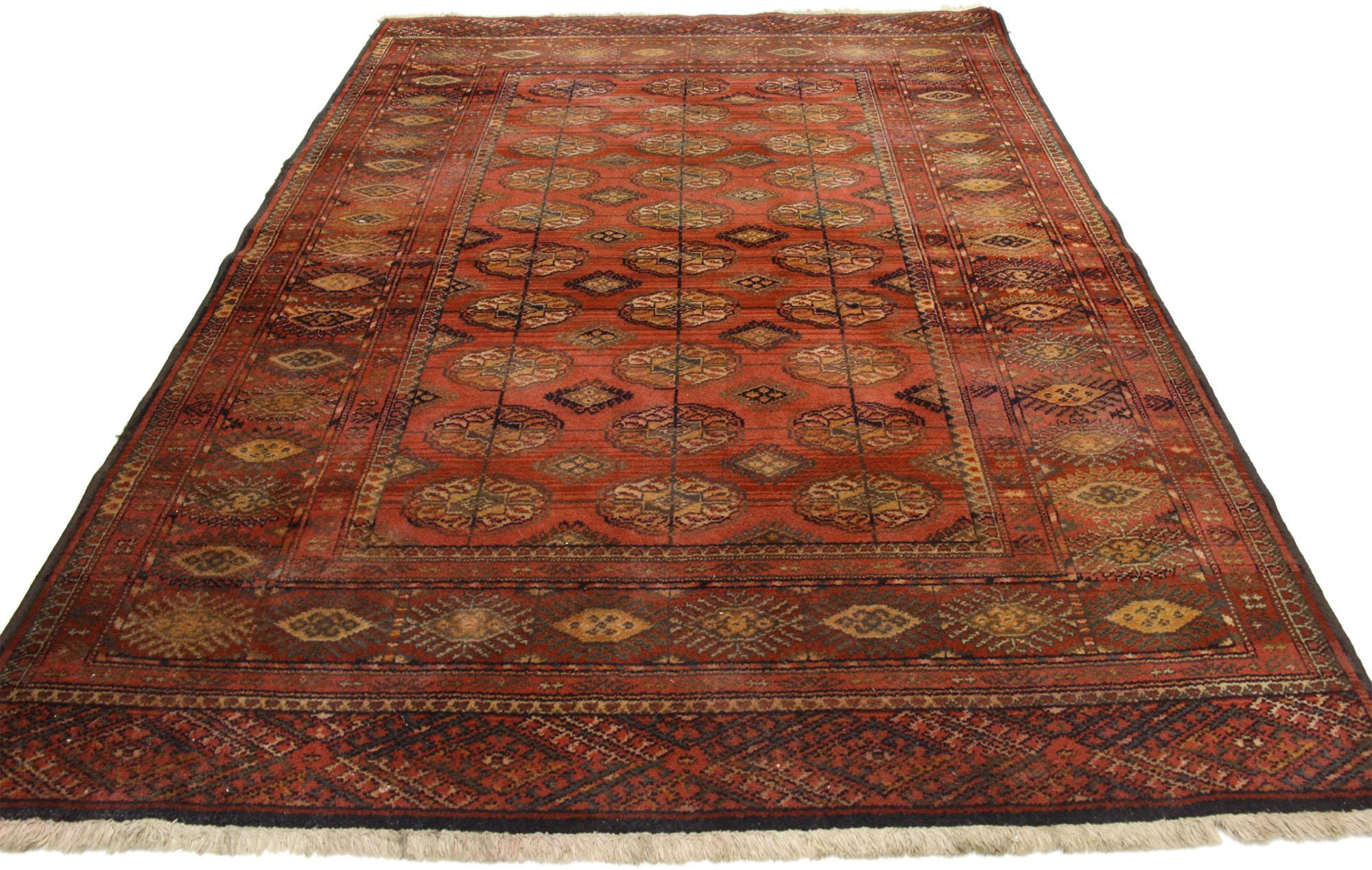 Persian Antique European Tekke Tribal Carpet For Sale