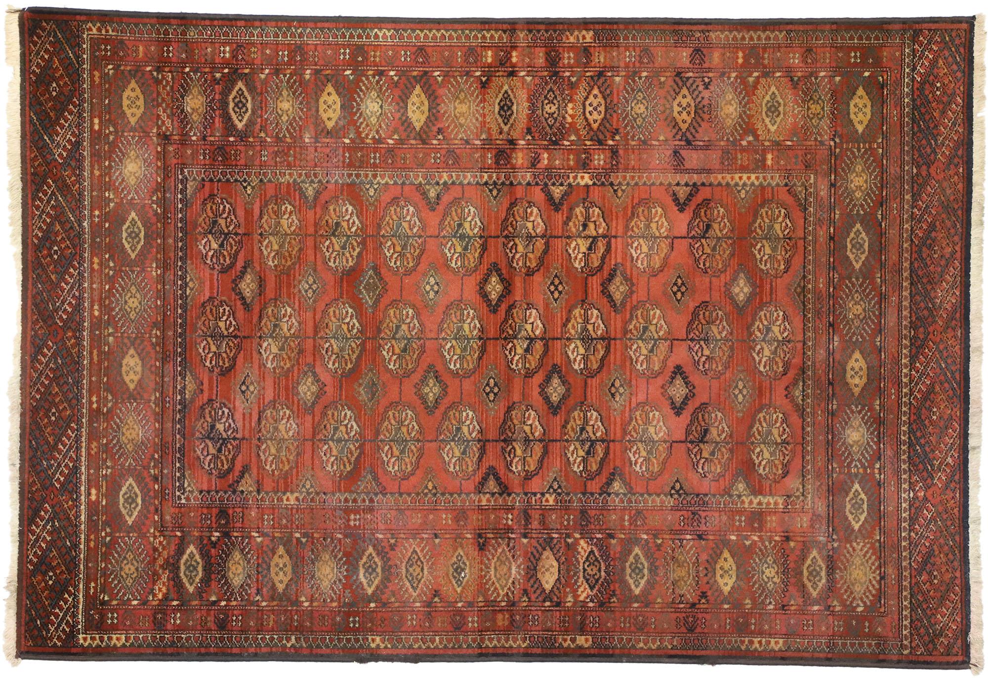 20th Century Antique European Tekke Tribal Carpet For Sale