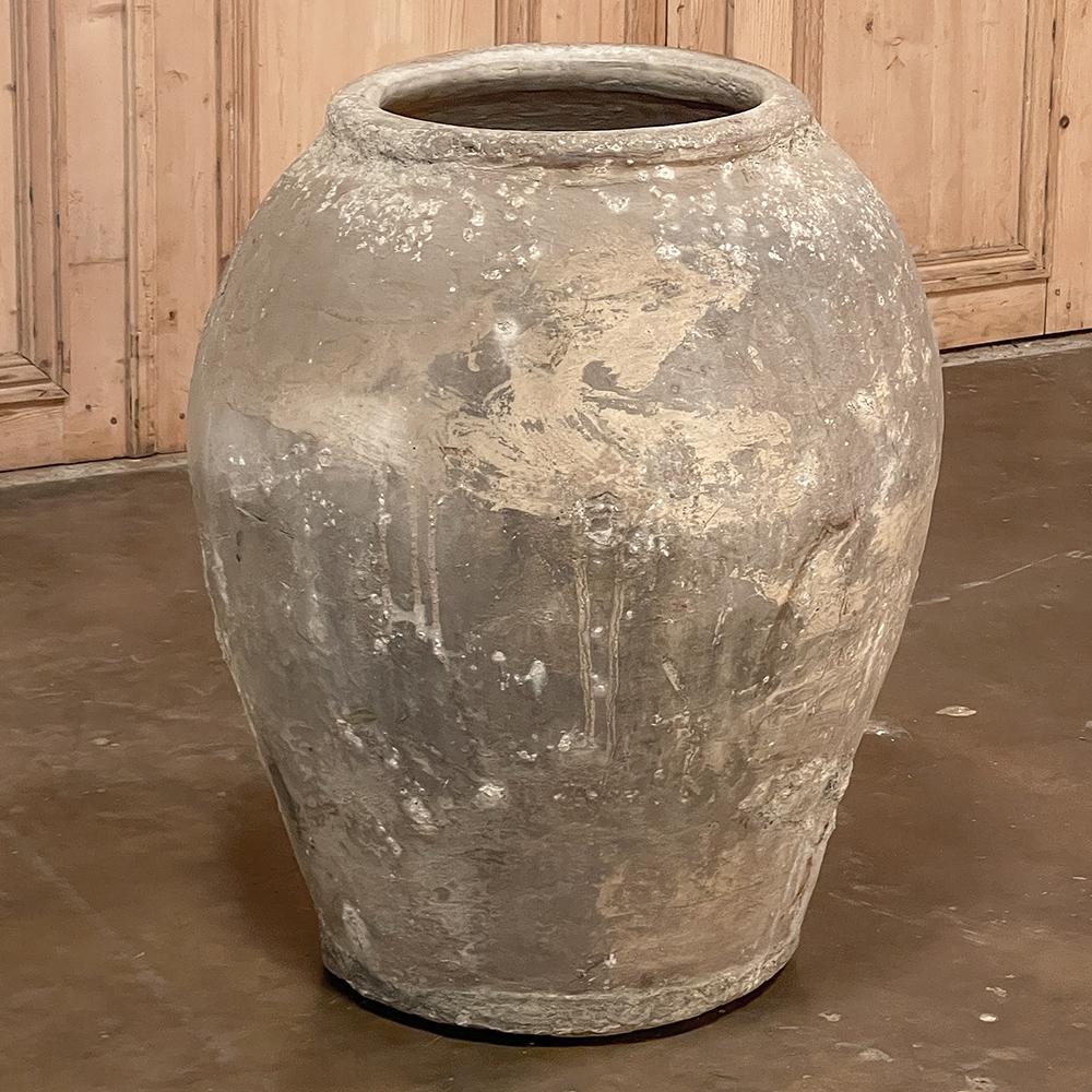 Antique European Terra Cotta Olive Jar In Good Condition In Dallas, TX
