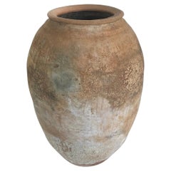 Antique European Terracotta Olive Jar Planter Urn