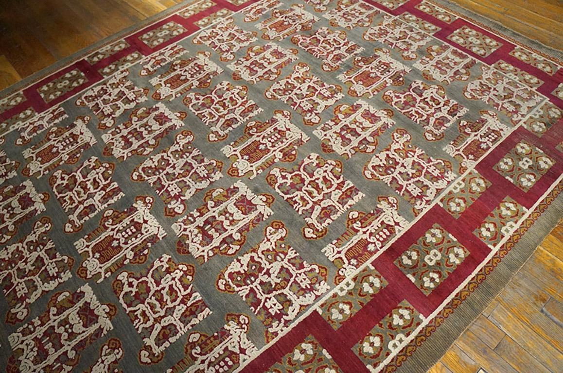 Late 19th Century 19th Century Ukrainian Pile Carpet ( 6'3