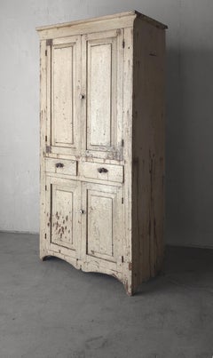 Antique European Wabi Sabi Pantry Cabinet