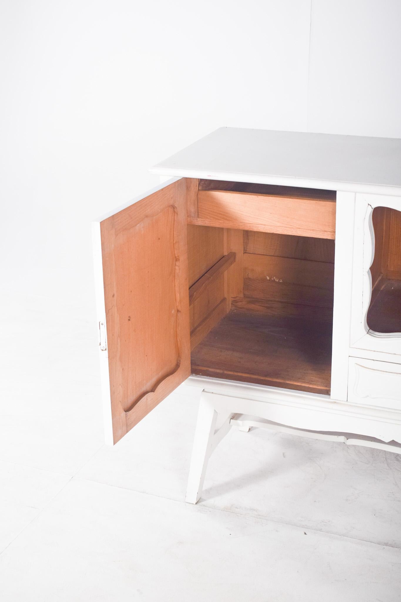 Antique European White Painted Sideboard For Sale 5