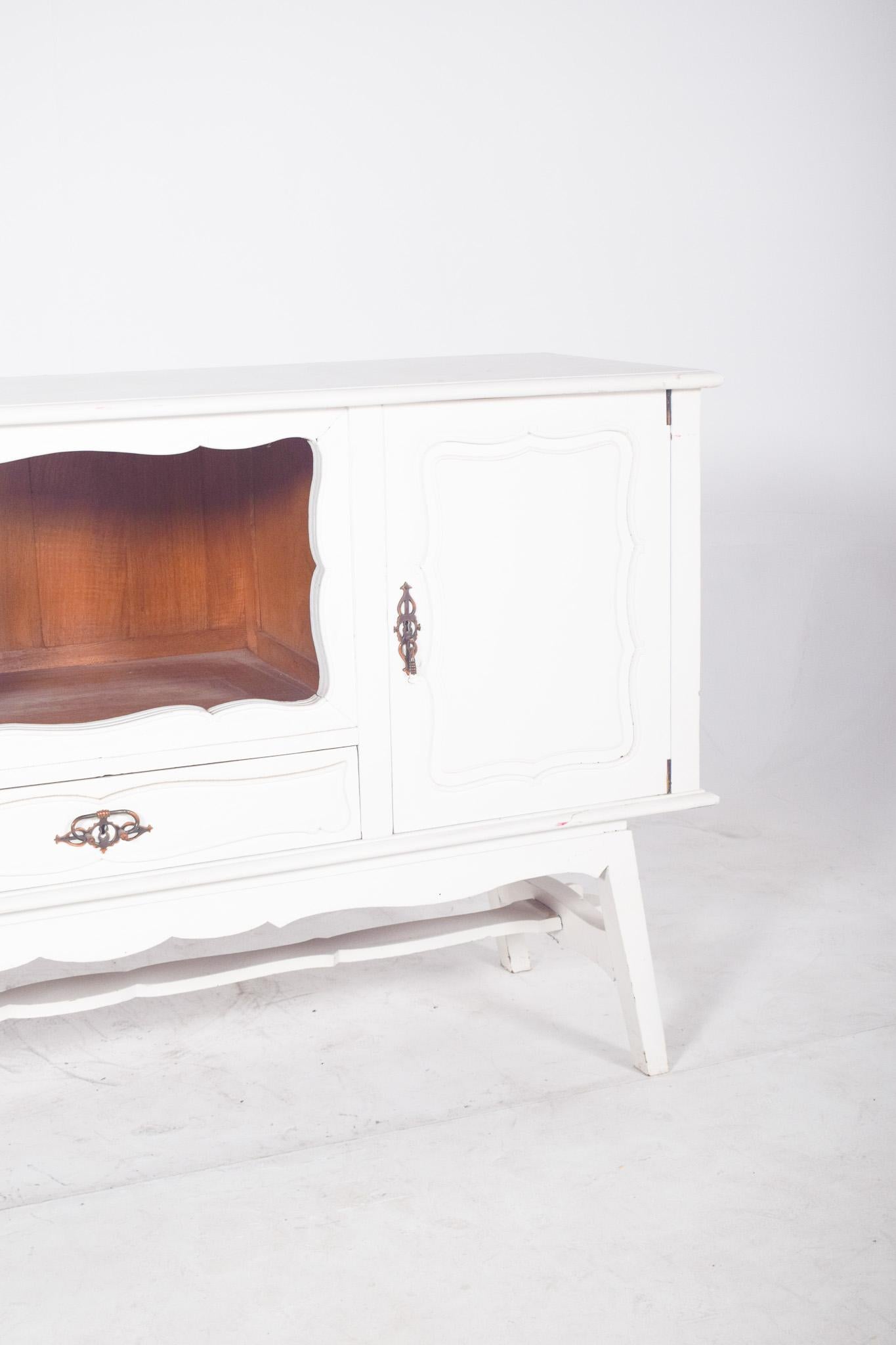 Antique European White Painted Sideboard For Sale 2