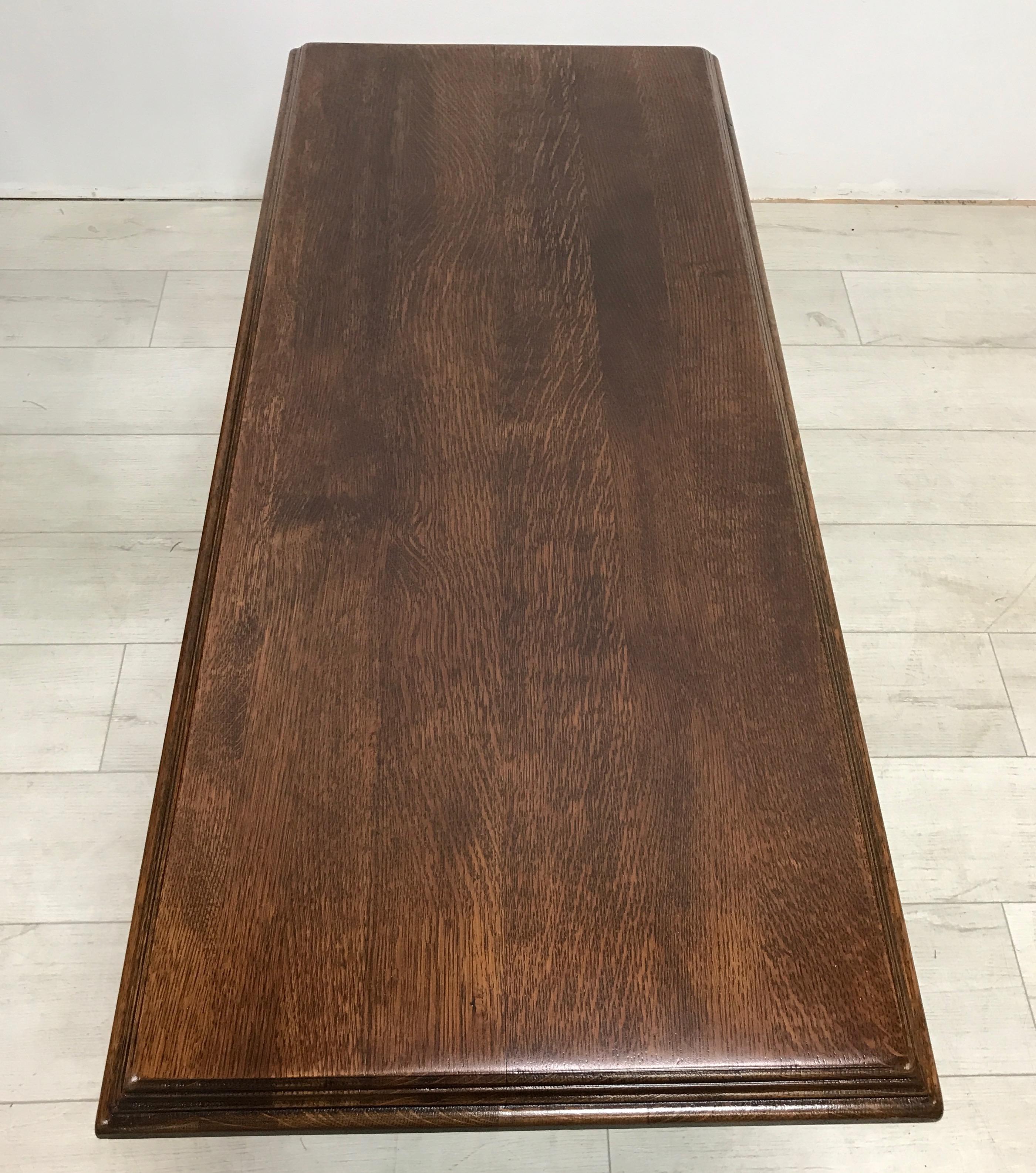 Antique European Wrought Iron and Oak Coffee Table / Bench 4
