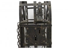 Antique European Wrought Iron Wine Cabinet