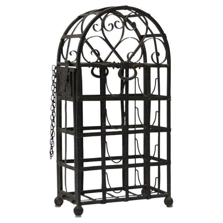 Antique European Wrought Iron Wine For Sale at 1stDibs