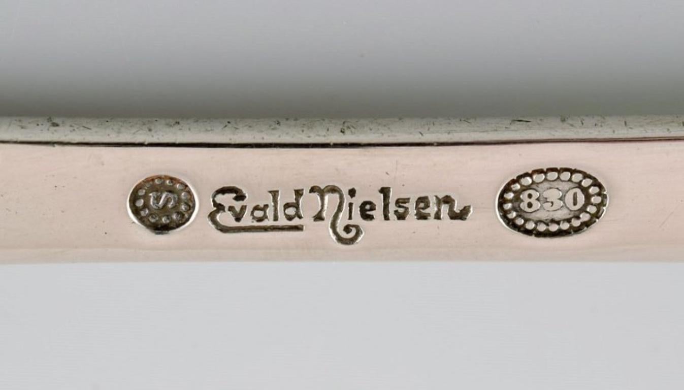 Danish Antique Evald Nielsen Number 3 Dessert Spoon in Silver 830, circa 1920 For Sale