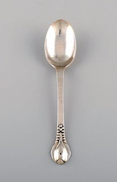 Antique Evald Nielsen Number 3 Dessert Spoon in Silver 830, circa 1920