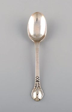 Cuillère à dessert ancienne Evald Nielsen numéro 3 en argent 830, vers 1920