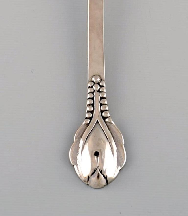 Art Nouveau Antique Evald Nielsen Number 3 Jam Spoon in Silver 830, Dated 1915