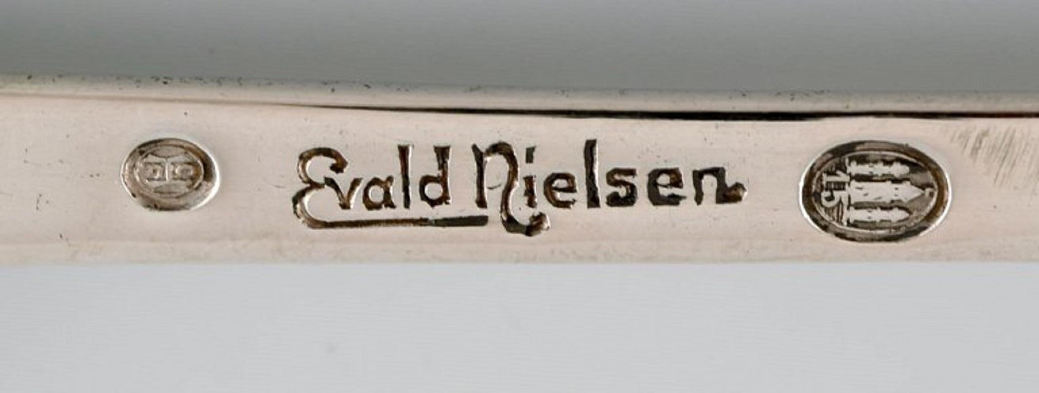 Danish Antique Evald Nielsen Number 3 Jam Spoon in Silver 830, Dated 1915