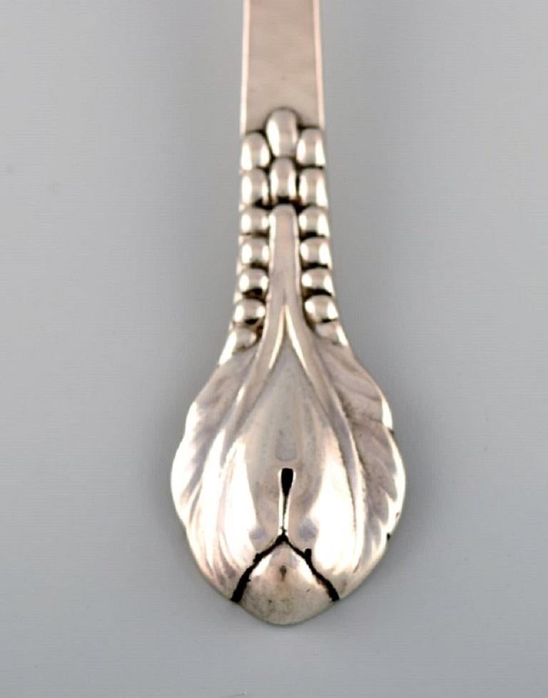 Danish Antique Evald Nielsen Number 3 Tablespoon in Silver, Dated 1916