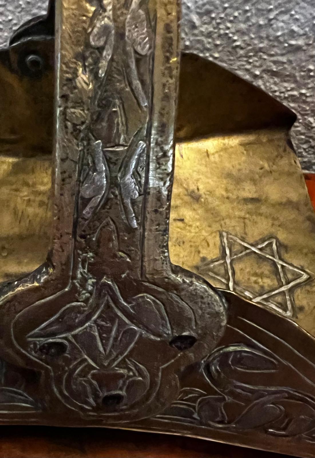 Argent Étriers judaïques anciens exceptionnels avec étoile de David Empire ottoman en vente