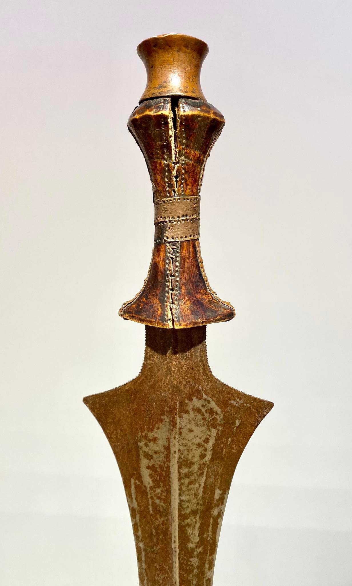 Antique Exceptional Knife From The Tetela Kasai Tribe Dr Congo Africa-ca1880-190 For Sale 6