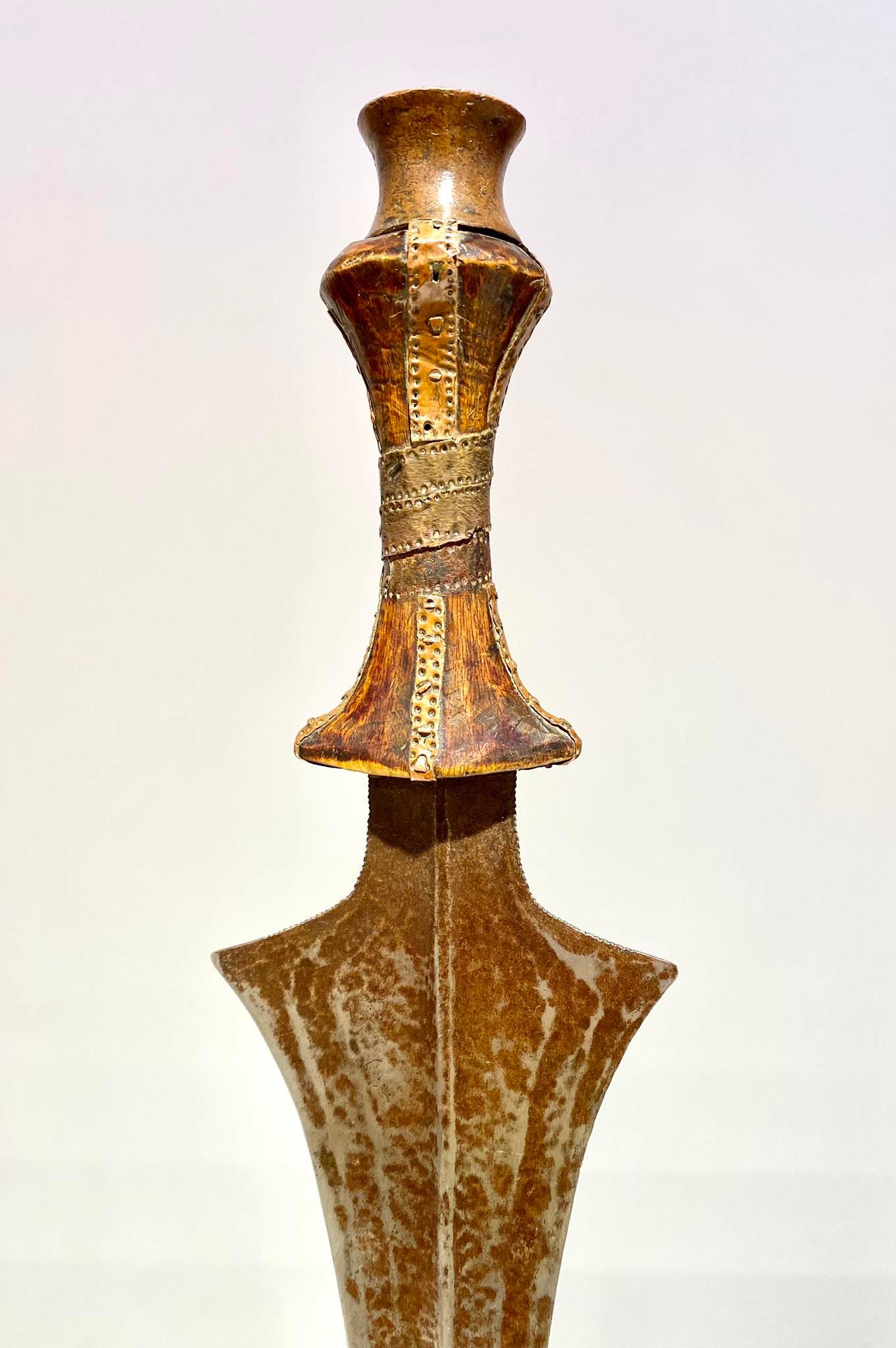 19th Century Antique Exceptional Knife From The Tetela Kasai Tribe Dr Congo Africa-ca1880-190 For Sale