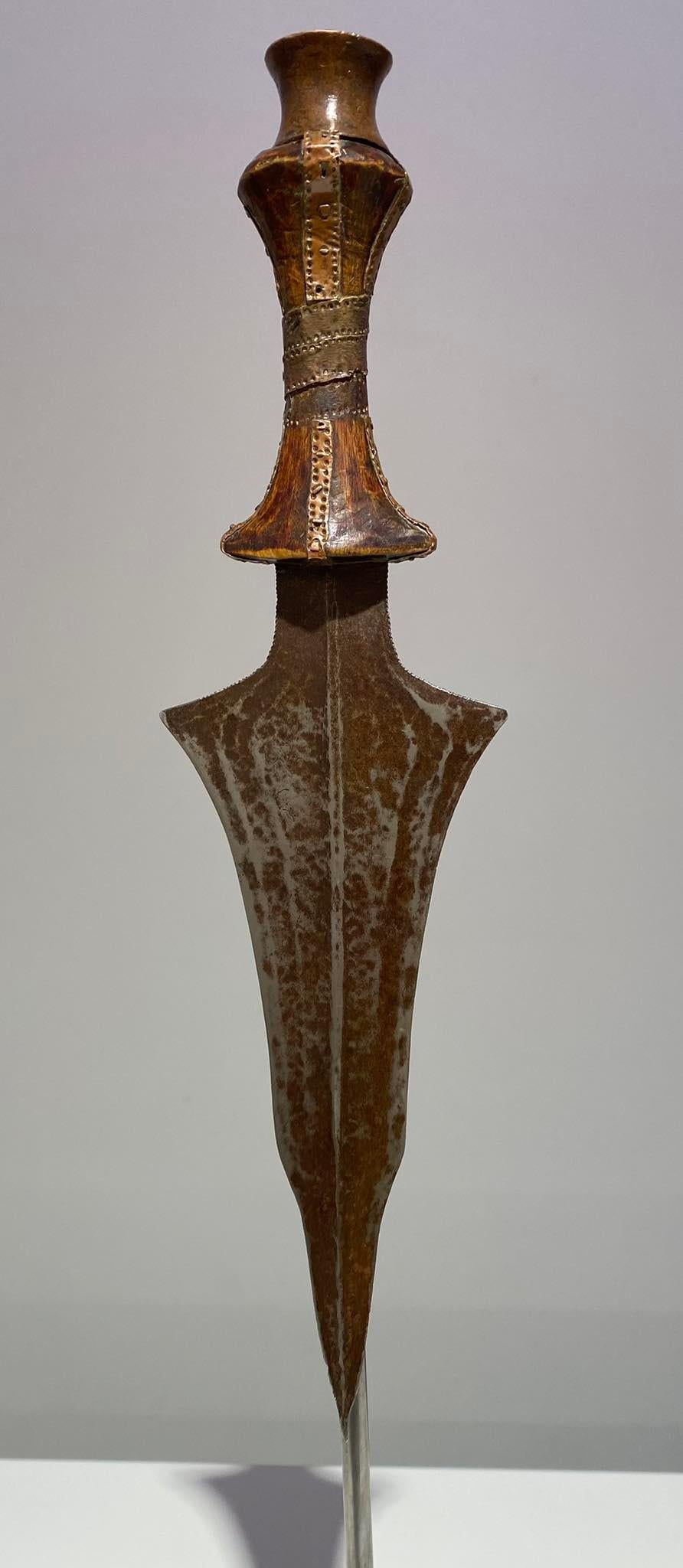Antique Exceptional Knife From The Tetela Kasai Tribe Dr Congo Africa-ca1880-190 For Sale 1
