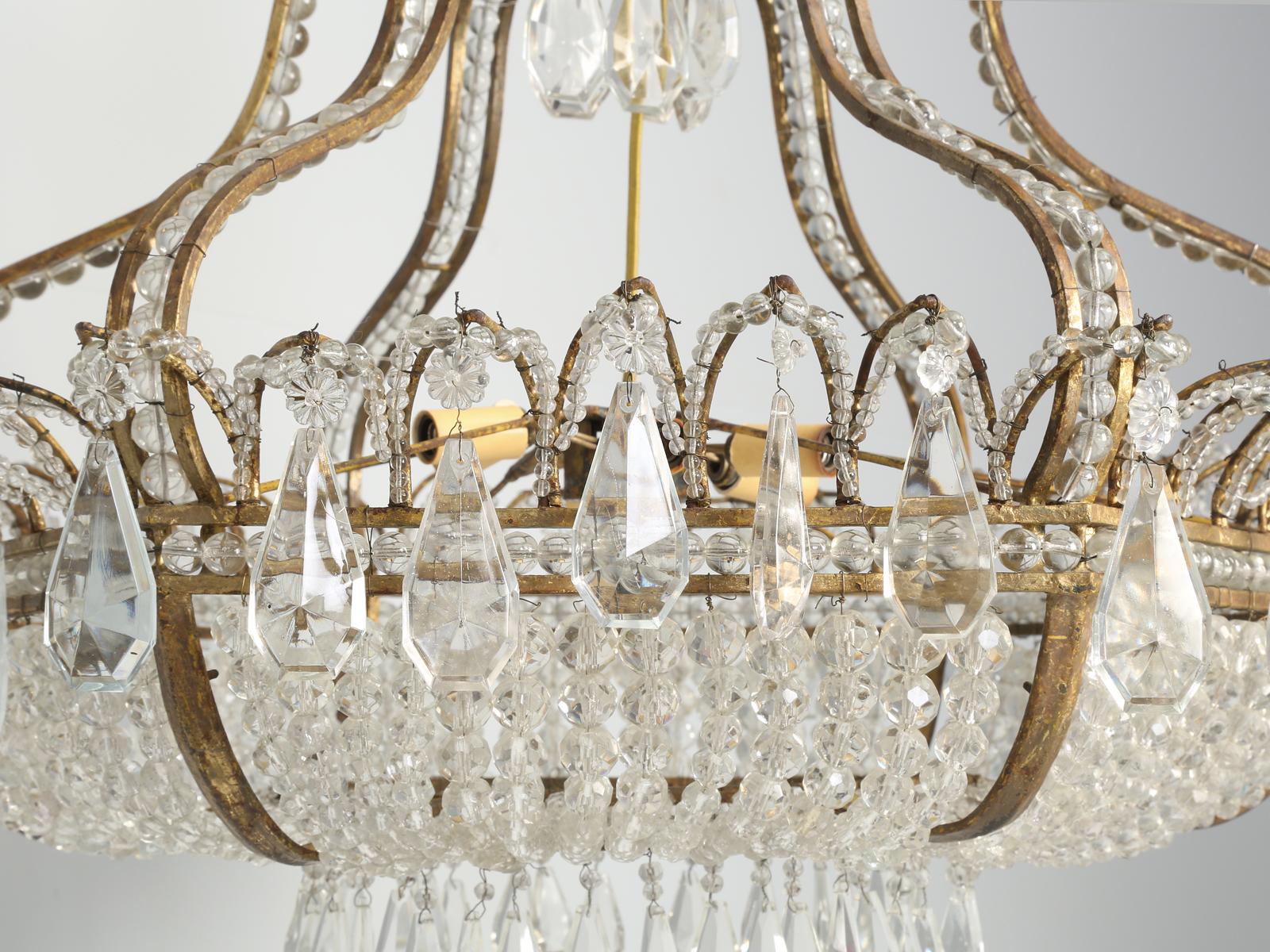 Antique Exceptional Six-Light Italian Chandelier with Original Canopy 4