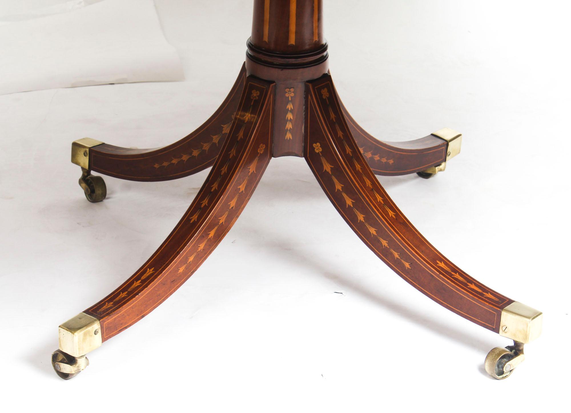 Antique Exhibition Quality English Mahogany Marquetry Centre Table, 19th Century 12