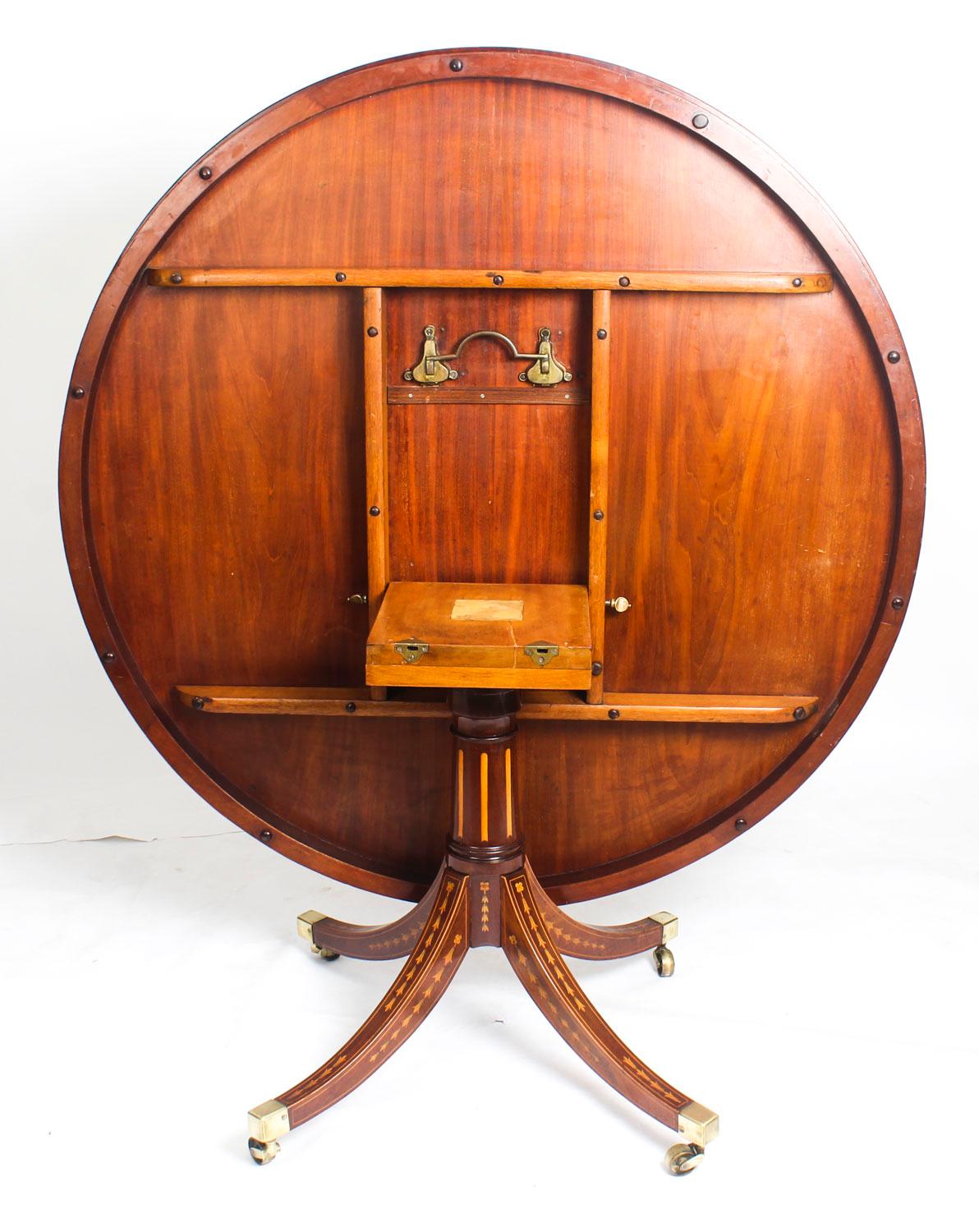 Antique Exhibition Quality English Mahogany Marquetry Centre Table, 19th Century 13