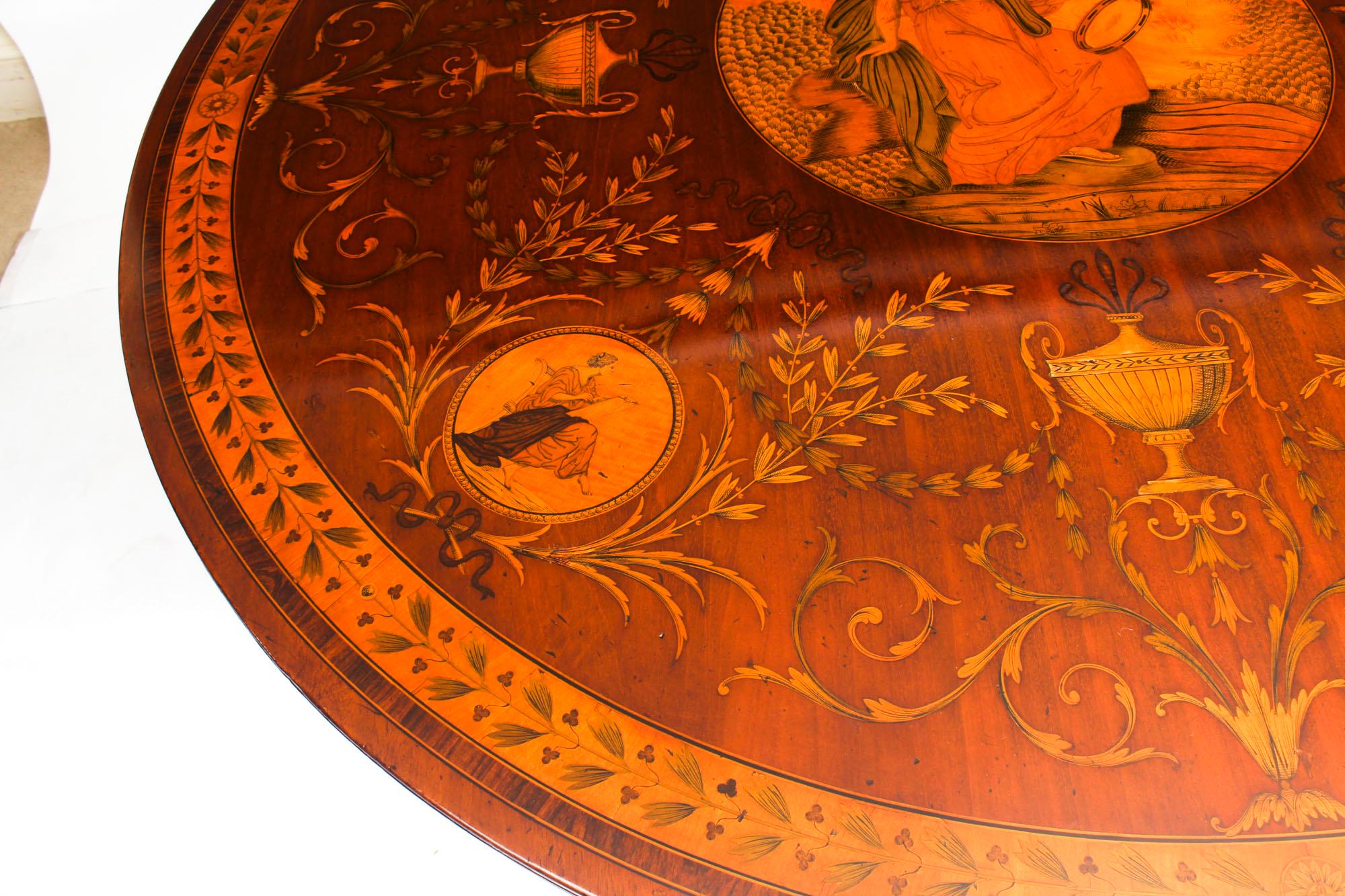 Antique Exhibition Quality English Mahogany Marquetry Centre Table, 19th Century 3