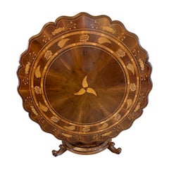 Antique Exhibition Quality Irish Killarney Marquetry Inlay Yew Wood Centre Table