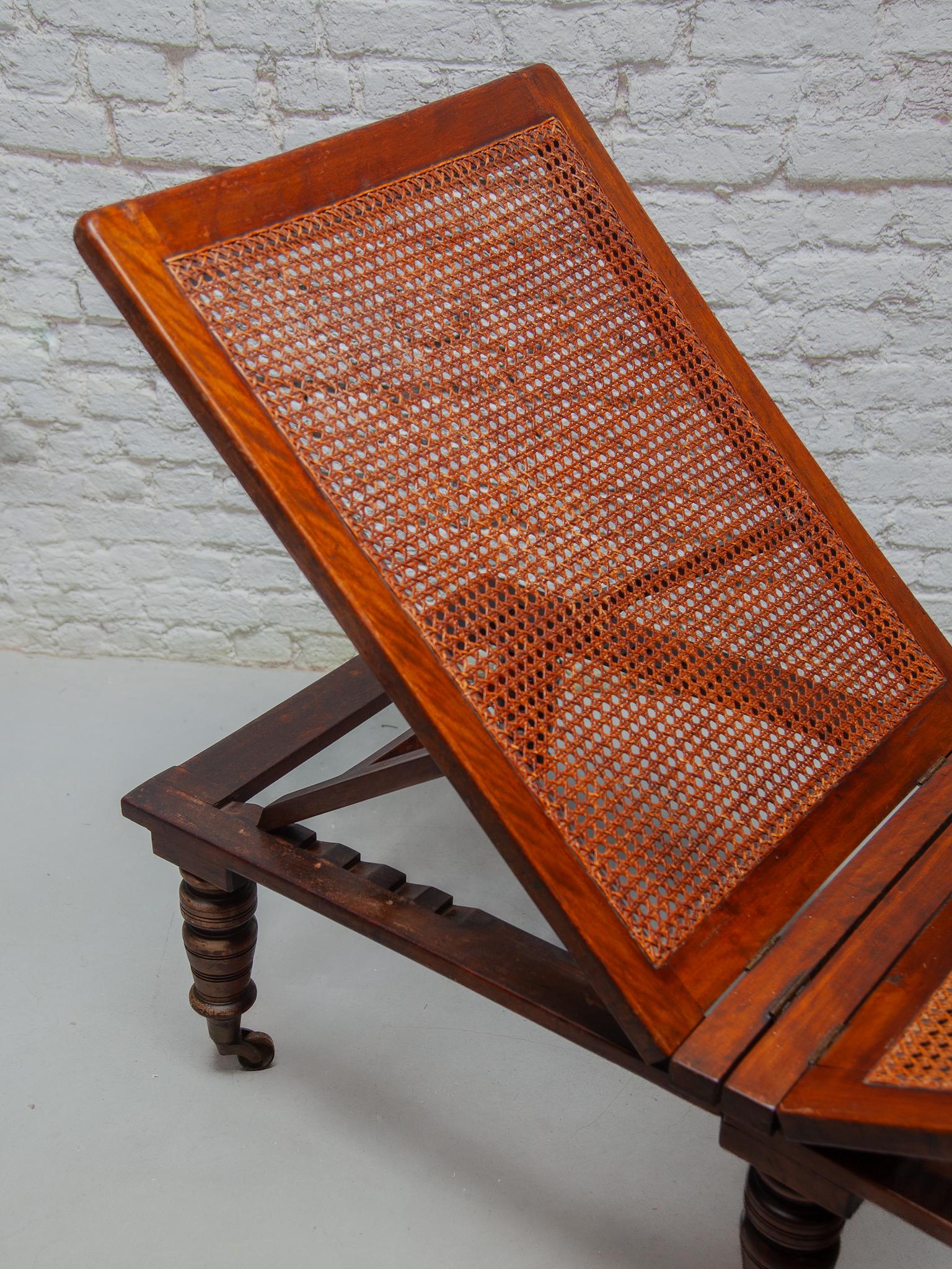 Antikes exotisches klappbares und verstellbares Tagesbett „British Campaign Furniture“ London im Angebot 7