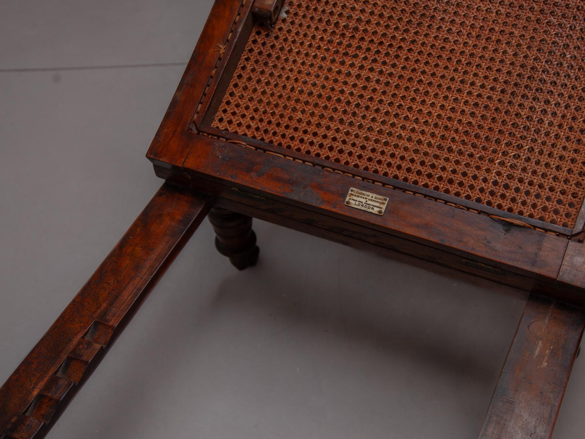 Antikes exotisches klappbares und verstellbares Tagesbett „British Campaign Furniture“ London im Angebot 10