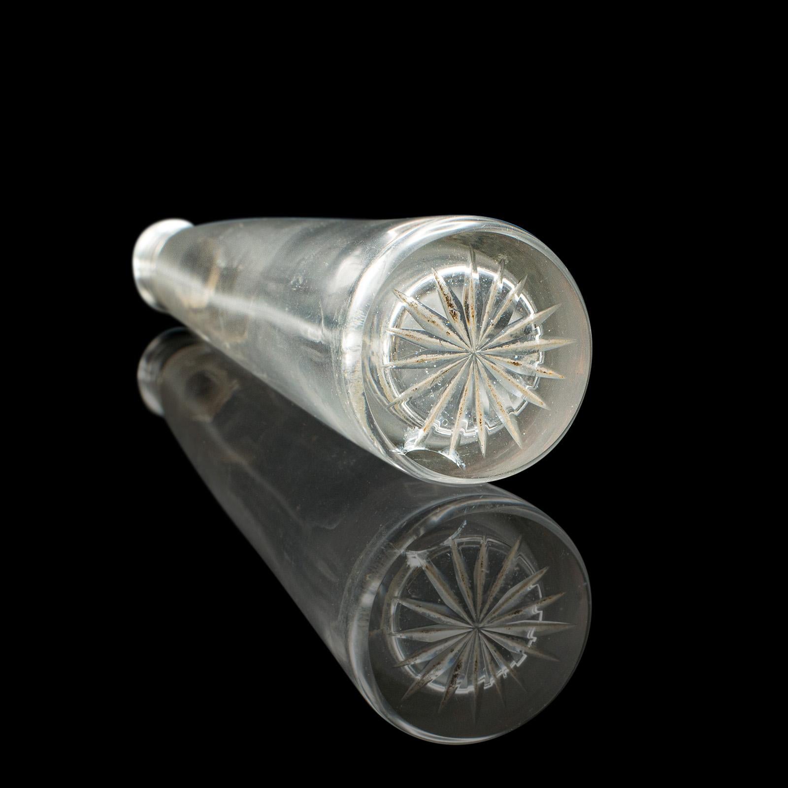 Antique Explorer's Saddle Flask, English, Glass Bottle, Leather Case, Edwardian For Sale 3