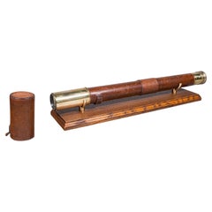 Antique Explorer’s Telescope, English, Leather Dressed Spyglass, Edwardian, 1910