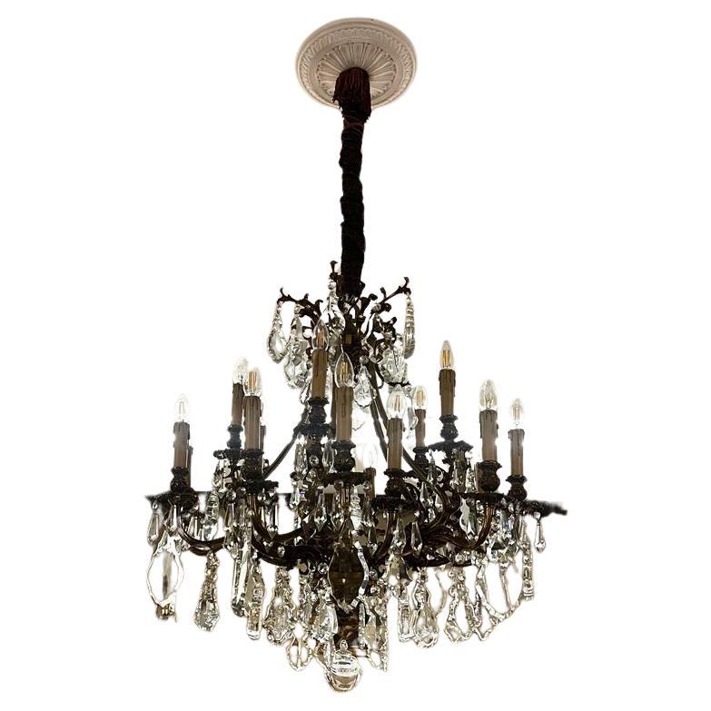 Antique Exquisite 20 lights Baccarat Crystal Chandalier  For Sale