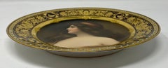 Antique Exquisite "Royal Vienna" Portrait Plate, Bee-Hive Mark, circa 1890-1900