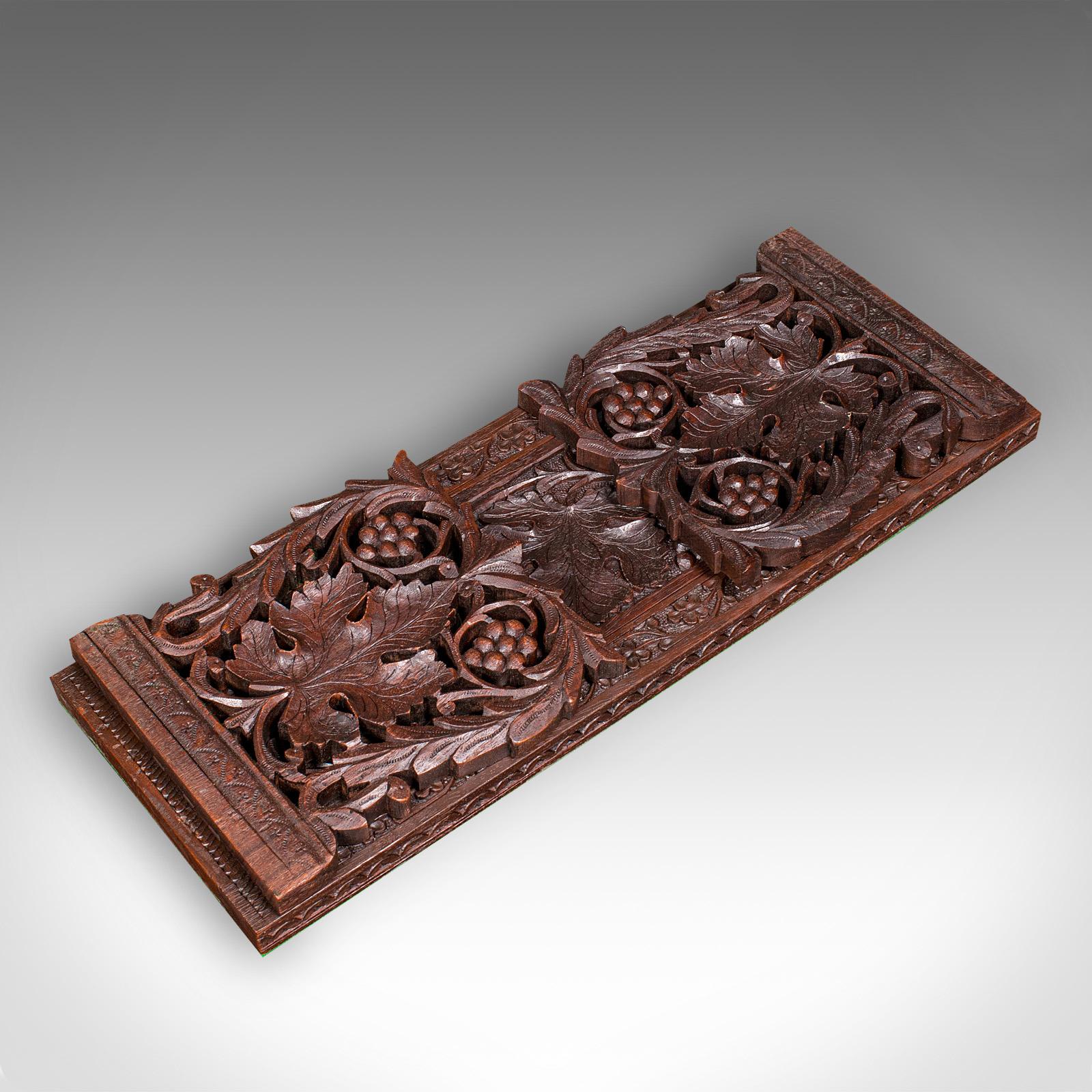 Antique Extending Book Slide, Anglo Indian, Carved Teak, Novel Rest, Victorian For Sale 2
