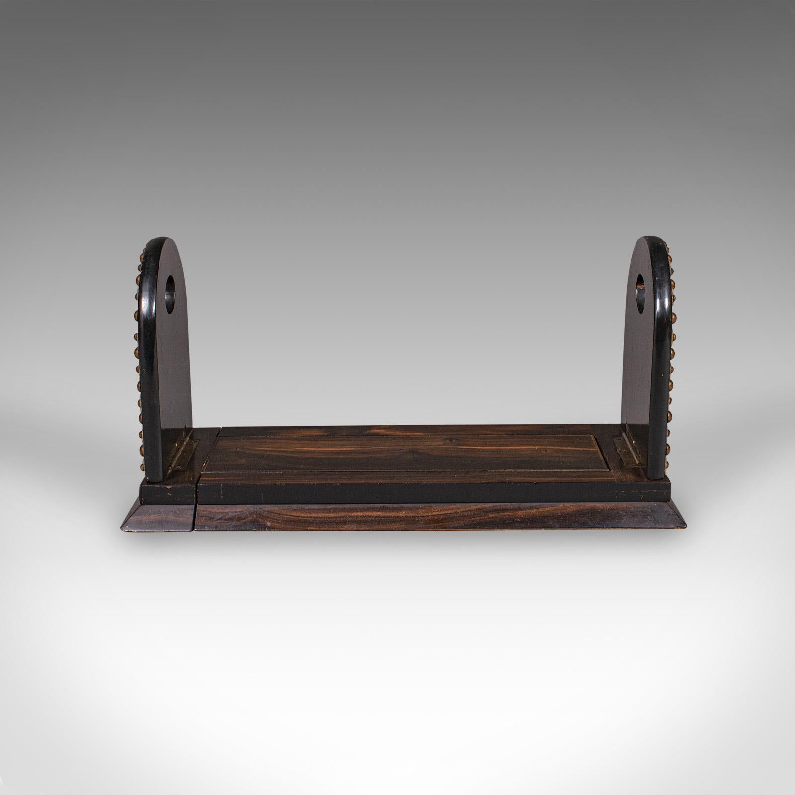 British Antique Extending Book Slide, English, Coromandel, Novel Rest, Regency, C.1830 For Sale